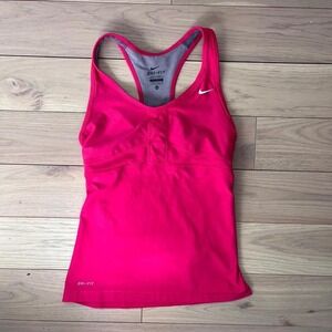 Y2k Nike Workout Racerback Top Pink Womens Sz XS yoga athleisure